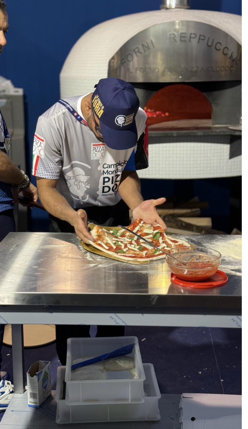 Rodny López freestyle pizza competición