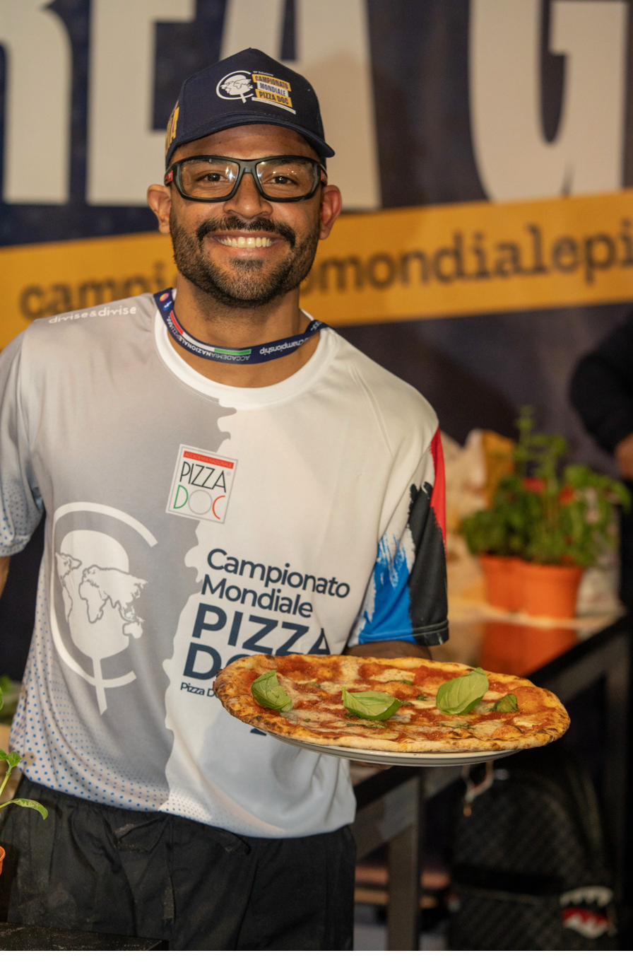 Rodny López podio Campionato Mondiale Pizza DOC